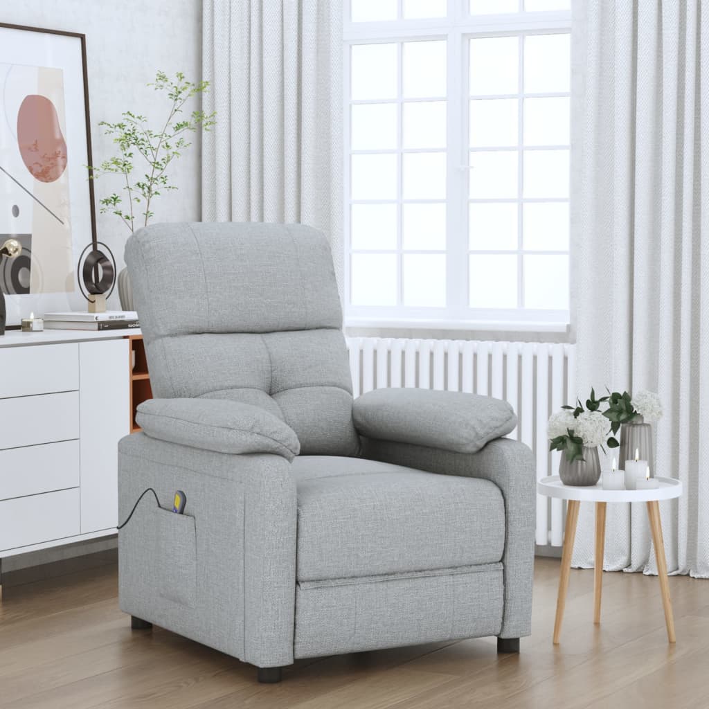 vidaXL Massage Chair Leisure Adjustable Chair for Home Theater Cinema Fabric-10