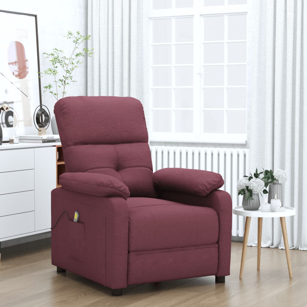 vidaXL Massage Chair Leisure Adjustable Chair for Home Theater Cinema Fabric-11