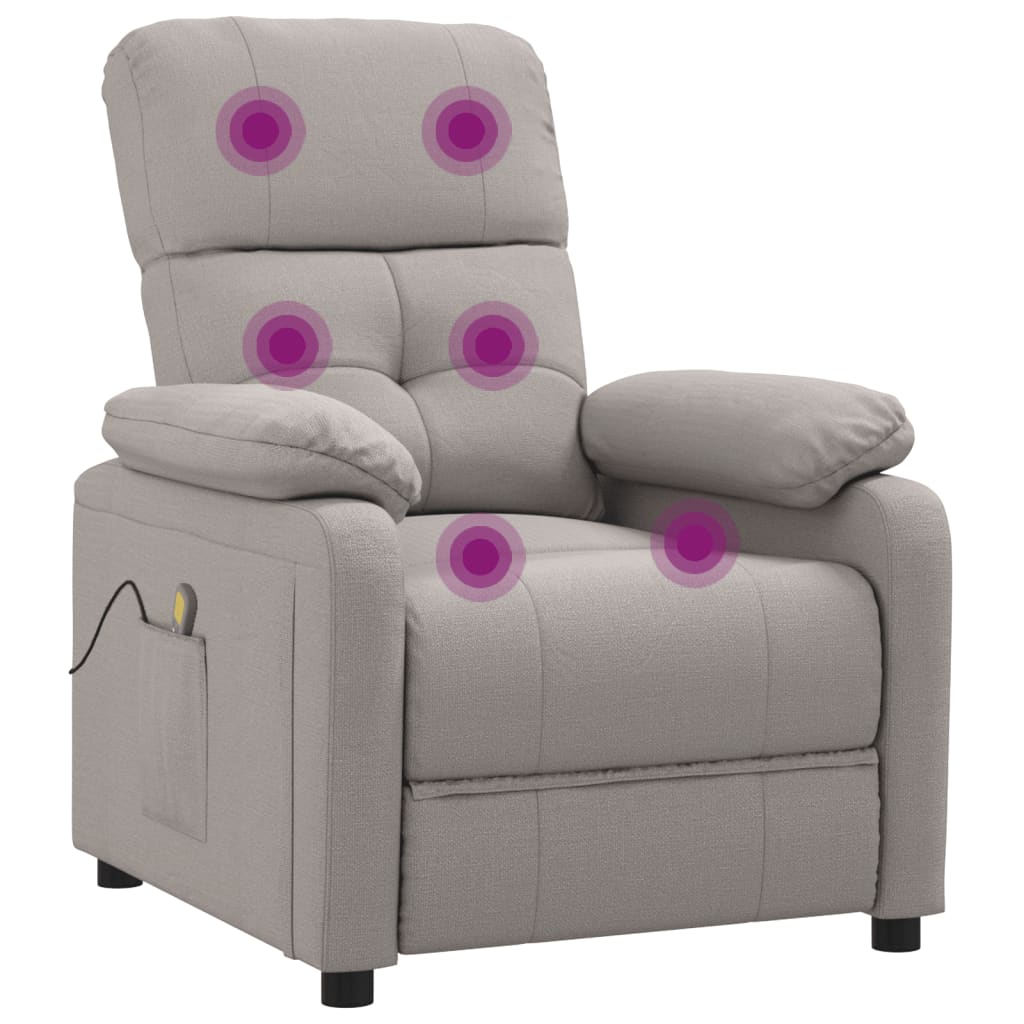 vidaXL Massage Chair Leisure Adjustable Chair for Home Theater Cinema Fabric-1