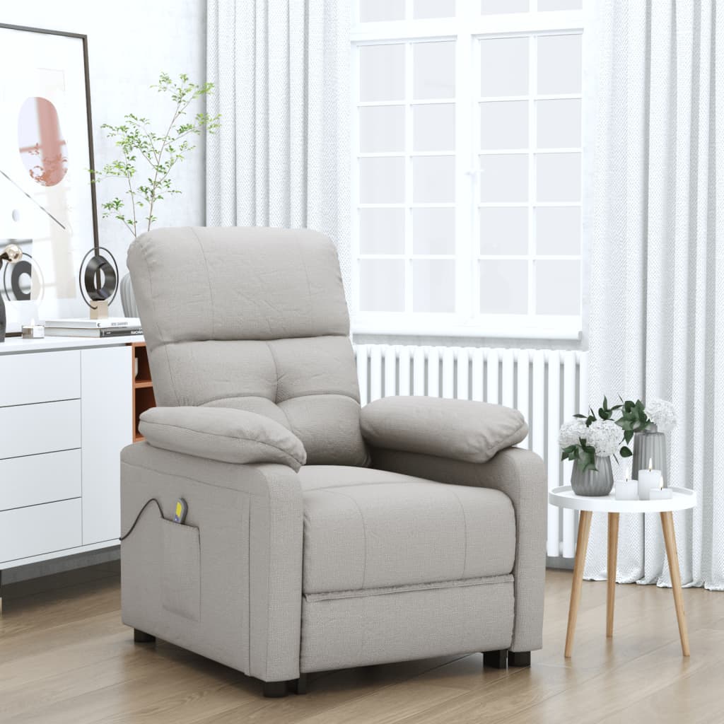 vidaXL Massage Chair Leisure Adjustable Chair for Home Theater Cinema Fabric-12