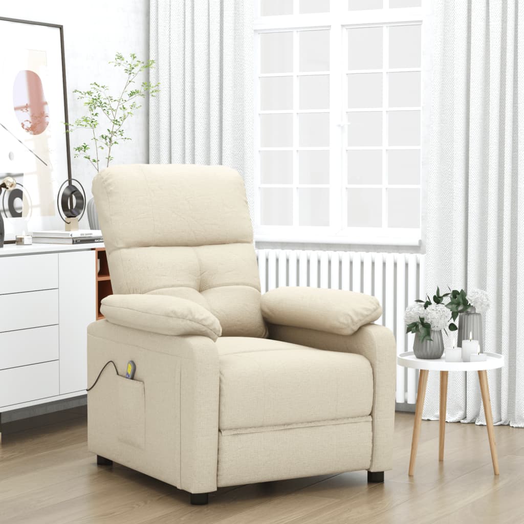 vidaXL Massage Chair Leisure Adjustable Chair for Home Theater Cinema Fabric-7