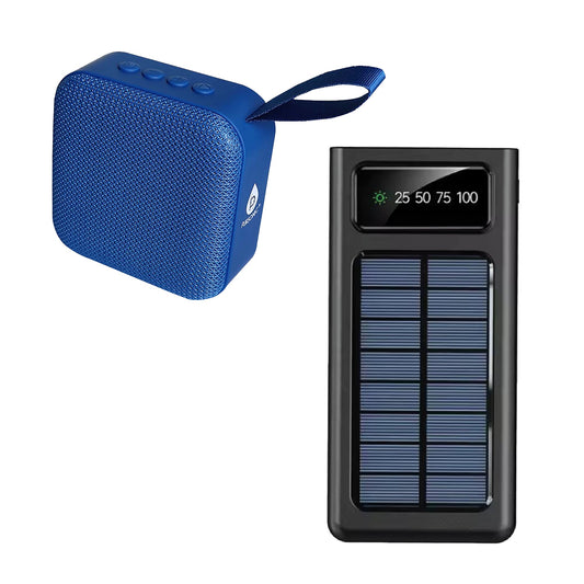 Adventure Power & Sound Bundle – Portable Solar Power Bank + 360° Wireless Speaker-0