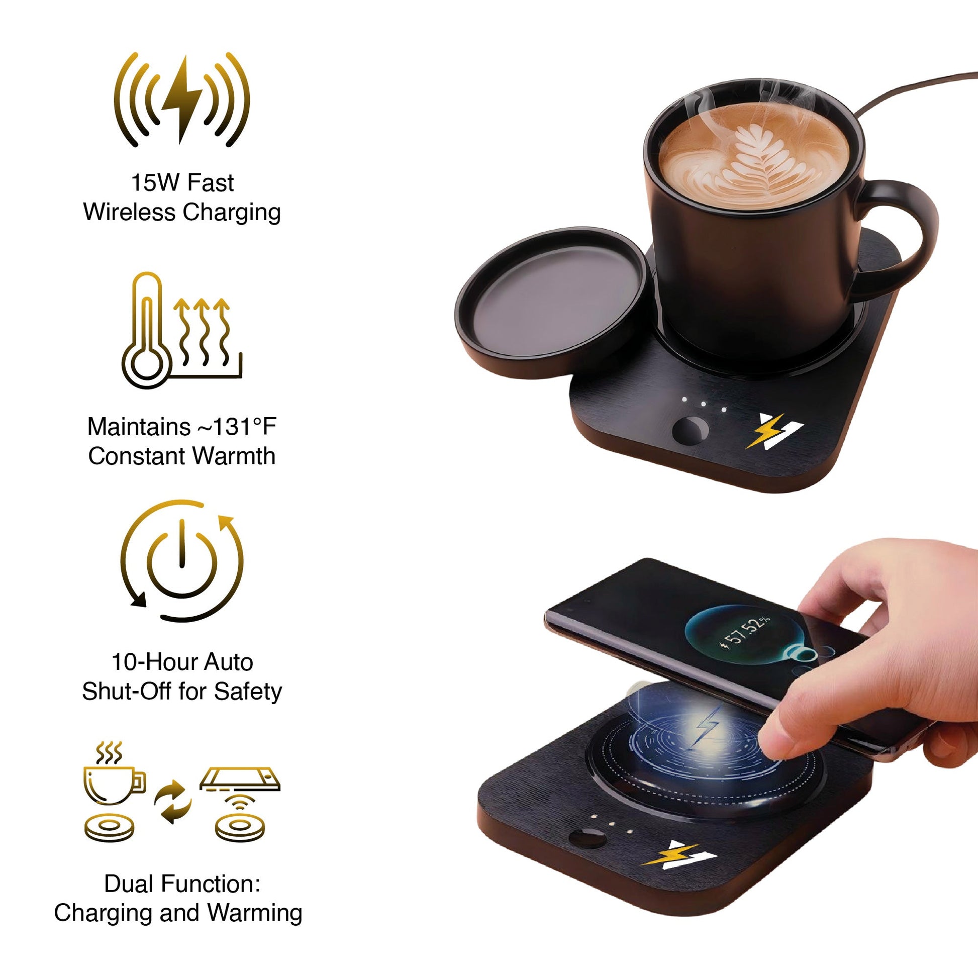 Sip & Charge 2-in-1 Wireless Charger & Mug Warmer-1
