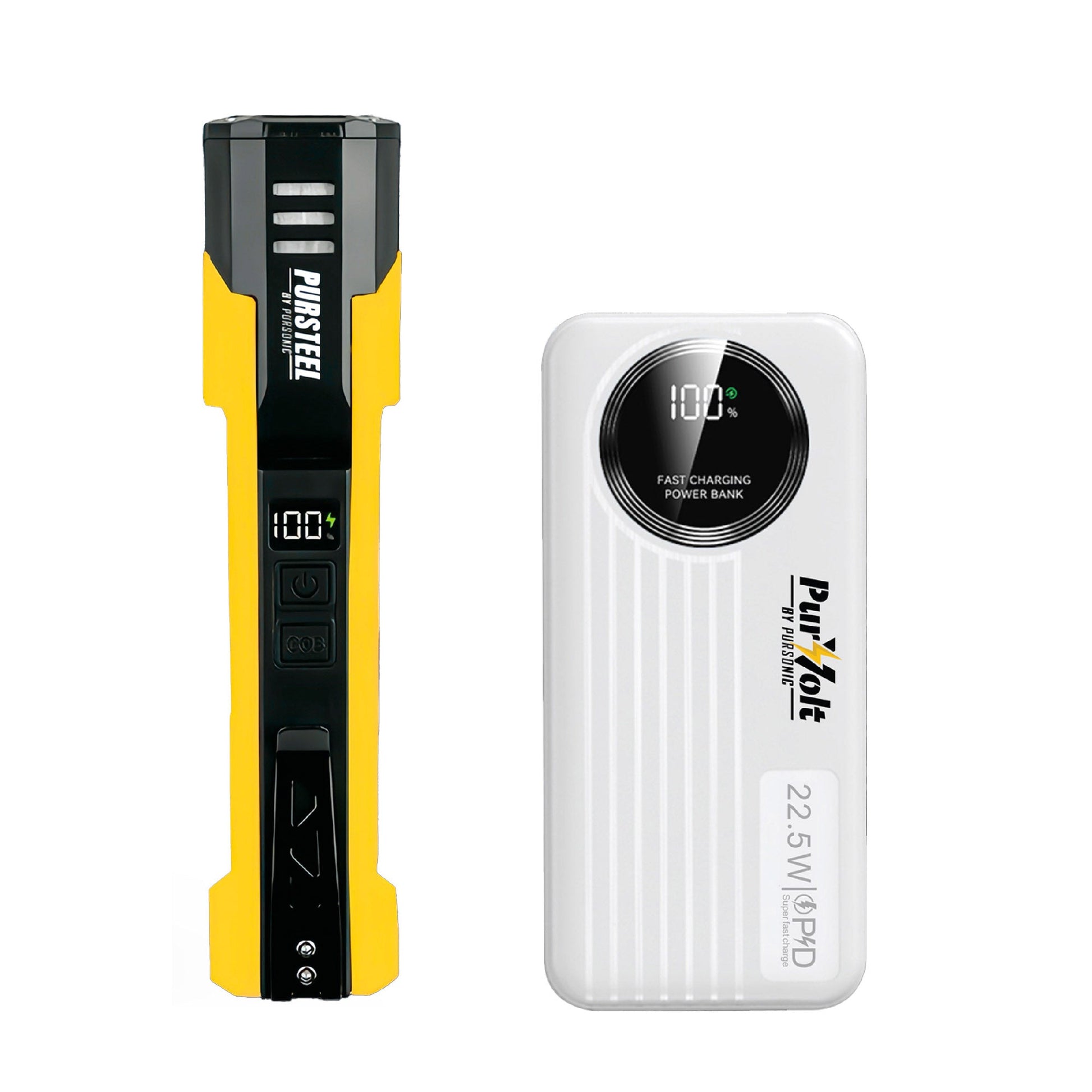 Emergency Prep Bundle: Pursonic 2-in-1 Ultra Bright Flashlight & LED Fast Charging Power Bank-0