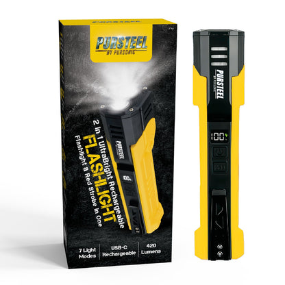Emergency Prep Bundle: Pursonic 2-in-1 Ultra Bright Flashlight & LED Fast Charging Power Bank-3