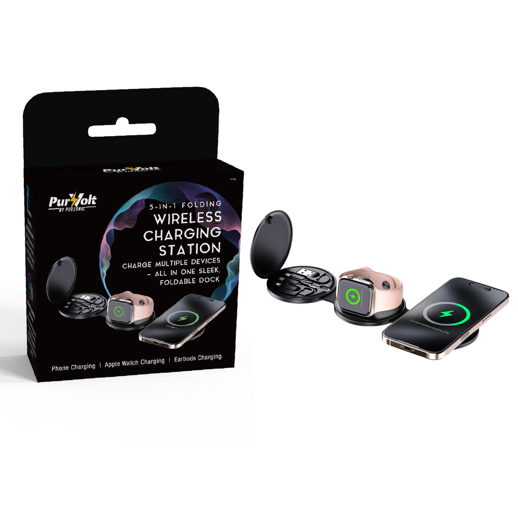 Complete Wireless Charging & Comfort Bundle – Sip & Charge 2-in-1 Mug Warmer + 5-in-1 Folding Charging Station-2